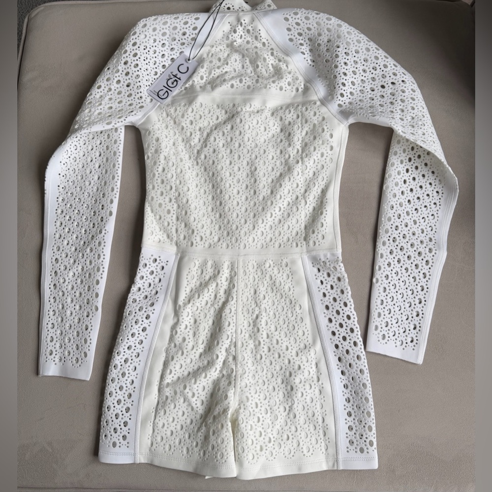 GIGI C x Free People Rowan White Scuba Surf Suit Rash Guard Swim Suit sz XS NWT - Picture 6 of 9